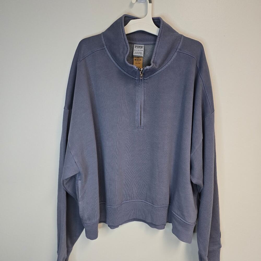 Victoria's Secret Pink Quarter zip Sweatshirt size XXL NWT